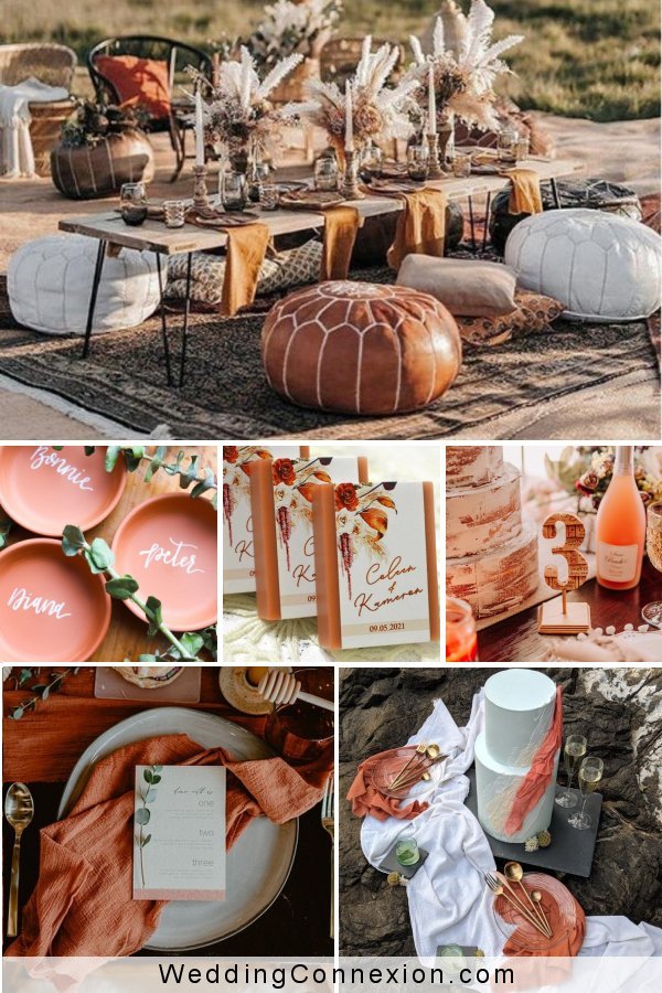 Terracotta Bohemian Fall Trendy Wedding Theme Ideas